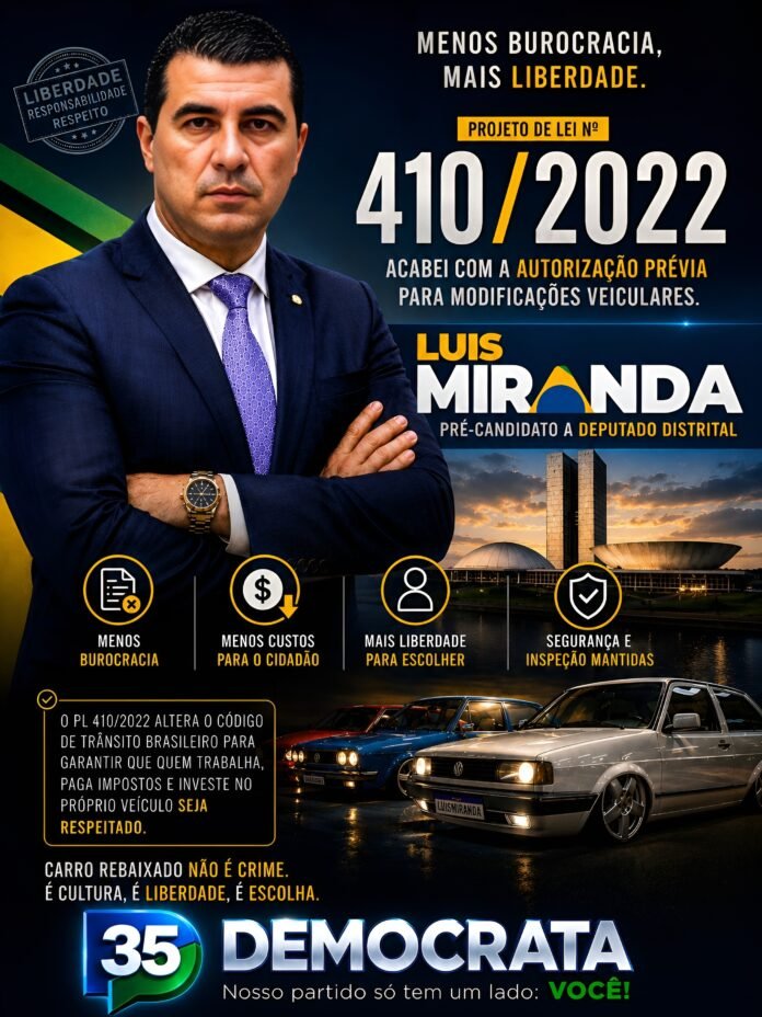PL 410/2022: A Proposta de Luis Miranda que Pode Transformar a Personalização Automotiva no Brasil